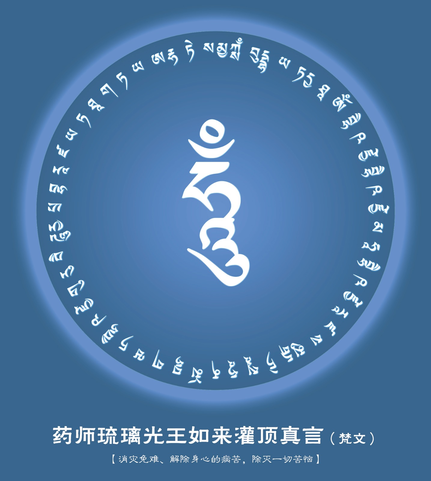 药师琉璃光王如来灌顶真言（梵文）